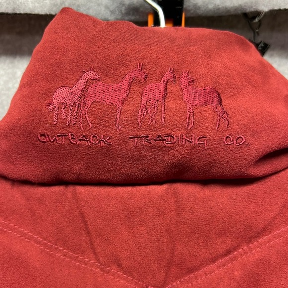 Outback Trading Company Ladies Snow Mountain Down Vest Red Black XS - Picture 5 of 16